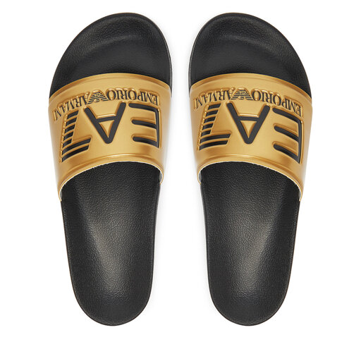 【即発】EMPORIO ARMANI EA7 サンダル 7X000108 AF15118 MC135 Klapki EA7 Emporio Armani 7X000108 AF15118 MZ097 Złoty