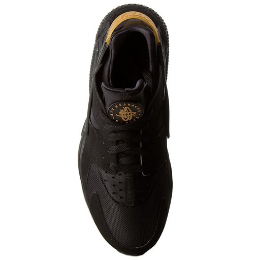 Huarache white top black gold