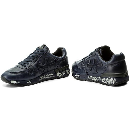 Sneakers Uomo Premiata Mick VAR 1807N - Pelle Vera, Colore Blu Scuro, Taglie 40-45, Nuove Con Scatola