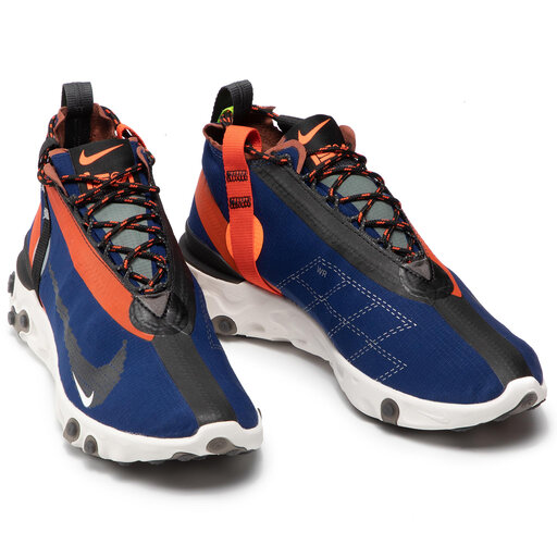 Scarpe Nike React Runner Mid Wr Ispa AT3143 400 Blue Void Black Team Orange