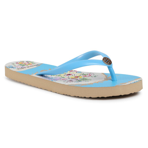 Chancletas Tory Burch Thin Flip Flop 56488 Azul