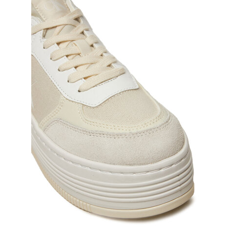 スニーカー   JEANS Woman Sneakers Beige YW0YW01638 0IN Sneakersy Calvin Klein Jeans YW0YW01638 Beżowy | eobuwie.com.pl