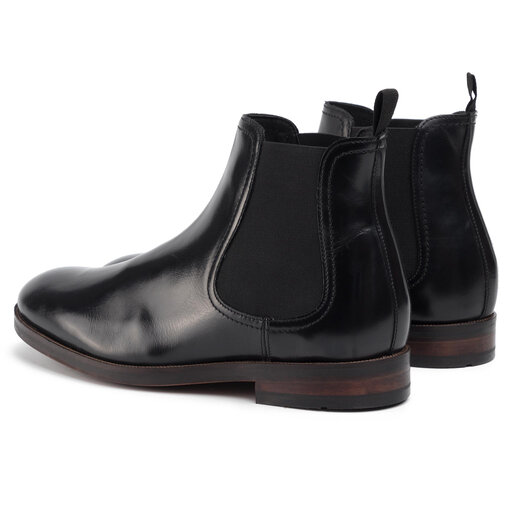 Klassische Stiefeletten Clarks Oliver Top 261444627 Black Leather