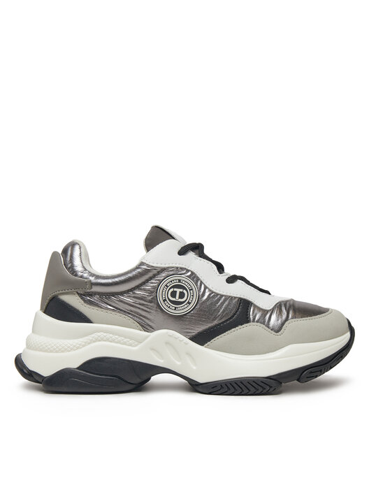 Twinset Zapatillas Mujer Gris Plata Pantalón TWINSET Acampanado