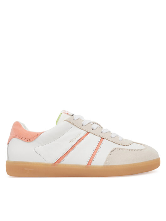 Tamaris Lage damessneakers, crèmekleurig, taupe, roze, 40 EU