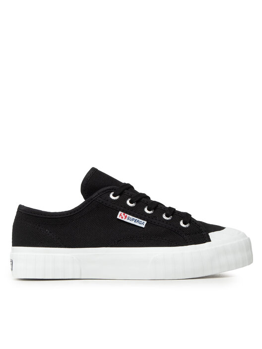 Black superga platform on sale