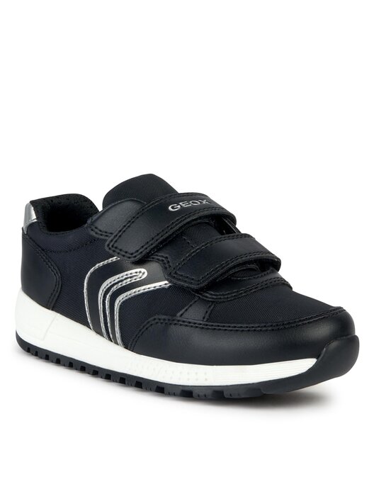 Geox Mädchen J Alben Girl A Sneaker - Atmungsaktive Kinderschuhe Aus Leder