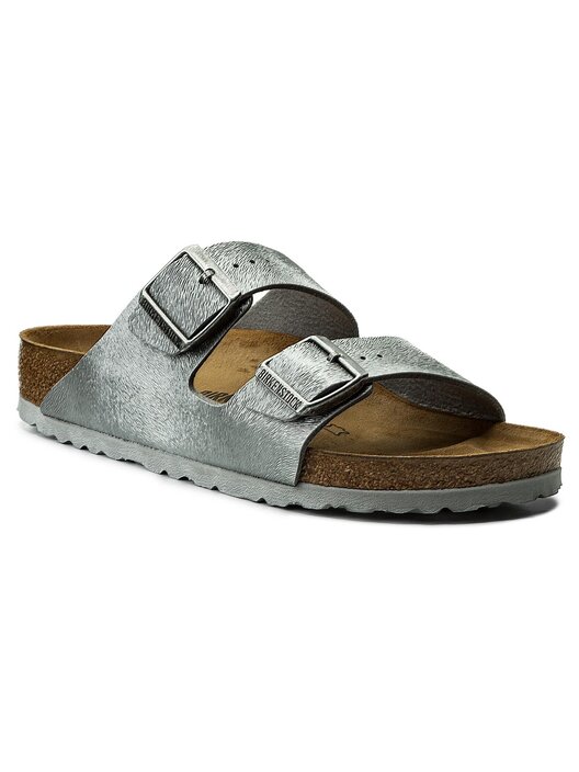 Pantoletten Birkenstock Arizona Bs 1008690 Silberfarben eschuhe