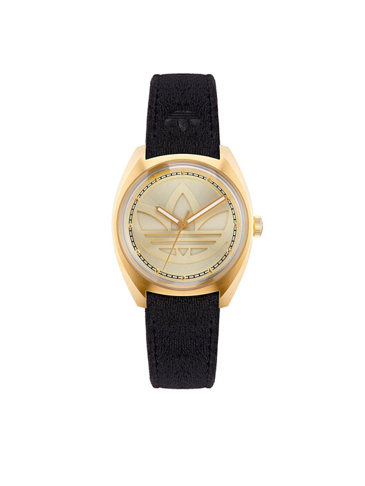 Adidas originals watch black and gold hot sale