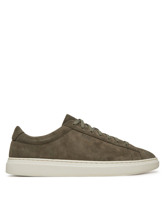 Tenis BOSS Kieran Para Hombre - Zapatos De Cuero Con Suela De Caucho, Diseño Clásico Y Cordones