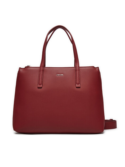 Handtasche Calvin Klein Ck Must Medium Tote K60K612279 Dunkelrot eschuhe