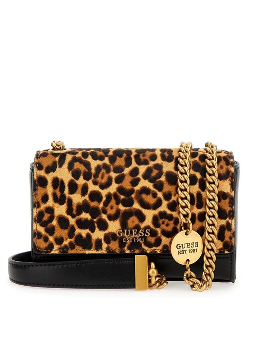 Bandolera Guess Iseline Convertible Con Solapa, Cebra | Envío Gratis