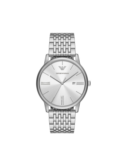 Emporio armani silver watch best sale