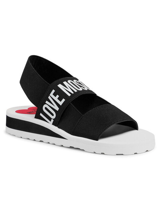 Sandali Love Moschino Donna Con Spillato, Nappa Nera, Modello Polja16109g0mie000a - 3
