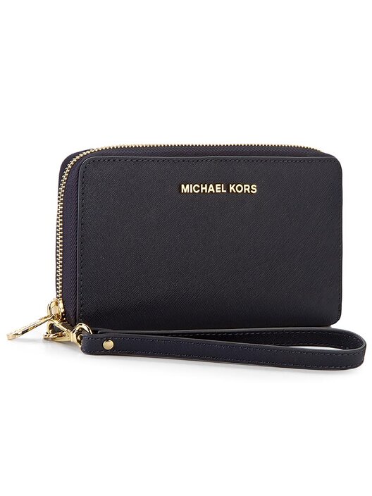 Portefeuille femme grand format MICHAEL Michael Kors Jet Set Travel 32H4GTVE9L Bleu marine chaussures