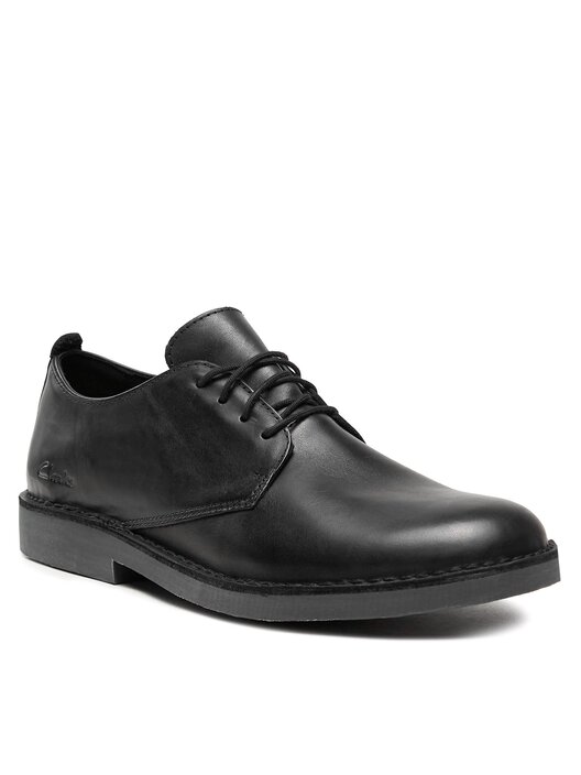 Herren Aldwin Chukka schwarze Leder Chukka Schnürstiefeletten