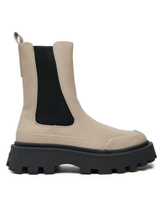 Damenstiefel Beige Hohe Stiefeletten Cowboy Stiefeletten