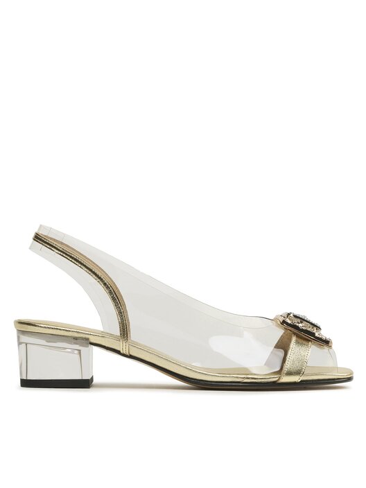 Sandales Femme AZUREE CANNES – Modèle NATURI – Talon Rond Noir Et Blanc – Transparent – Neuf Avec étiquettes