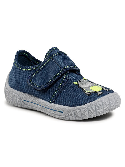 Beck Shark Blau - Pantofole Per Bambino, Morbide E Vegane, Taglia EU 33 - Foto 1