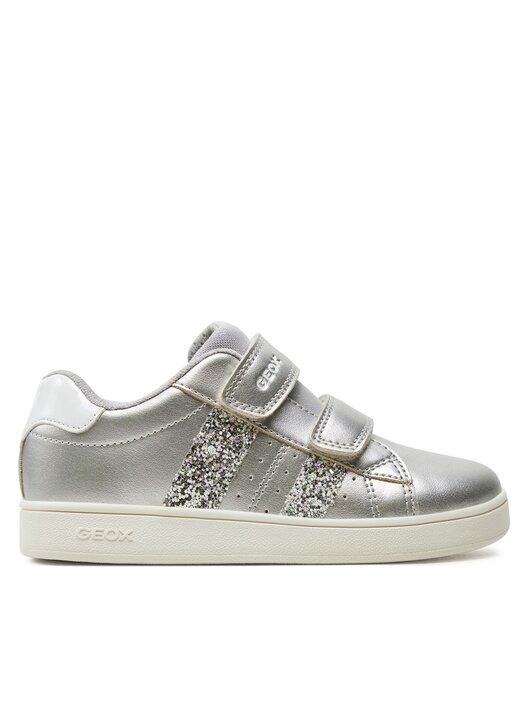 Chaussures Geox Fille J Eclyper - Sneakers Respirantes, Fermeture Velcro, Semelle Intérieure Amovible