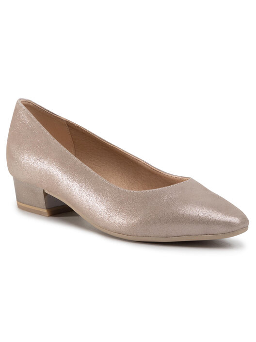 CAPRICE Décolleté 9-9-22200-20 In Pelle - Larghezza G (comoda), Tacco 10mm, Con Tecnologia Memory Foam, Taglie EU - 3
