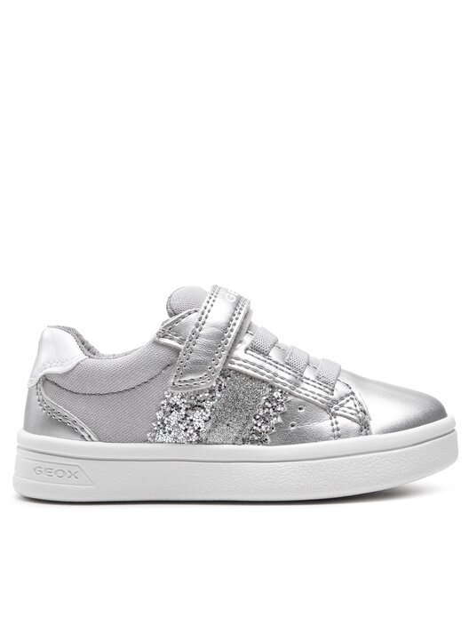Geox J Djrock Girl - Scarpe Da Ginnastica Bambine E Ragazze - Sneaker Low-Cut In Pelle Sintetica Con Fiocco E Chiusura Regolabile - 3