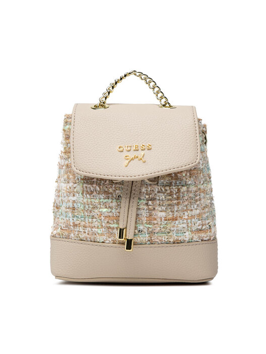 guess factory white mini backpack Pearlman Nylon Logo Backpack Transparent Guess Change Purse