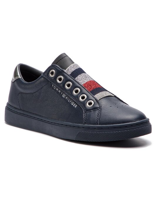 Sneakers Tommy Hilfiger Tommy Elastic Essential Sneaker FW0FW03707 Bleu marine chaussures