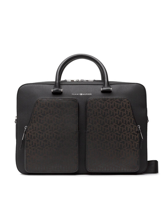 Tommy hilfiger business leather computer bag hotsell