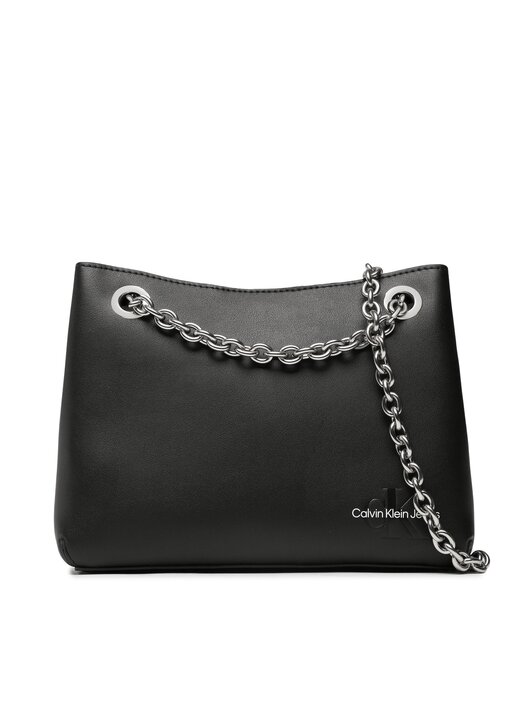 Handtasche Calvin Klein Jeans Sculpted Shoulder Bag W Chain24 K60K610565 Schwarz eschuhe