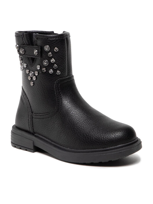 Geox Girl's J Eclair Ankle Boot, Nero, 8.5 UK Child