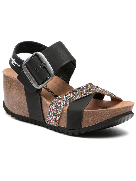 Sandales Pepe Jeans Tyron Glitter PLS90288 Noir chaussures