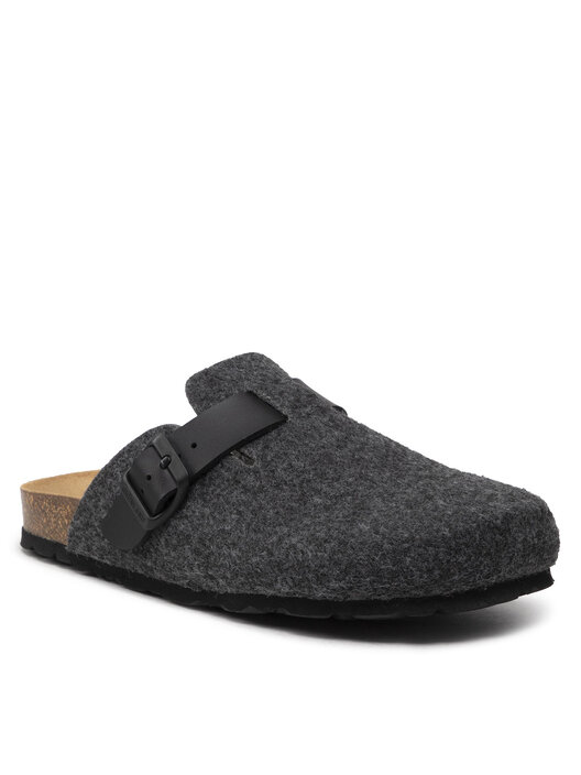 GRUNLAND ROBI CB0185 Piniengrün Herrenhausschuhe Filz Anatomical