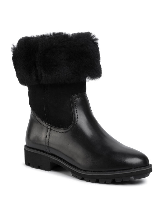 Stivaletti Caprice In Pelle Con Membrana Tex, Tacco 40mm E Altezza Gambale 20,5cm - Larghezza G