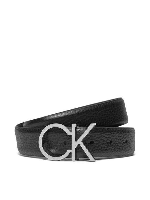 Ceinture femme Calvin Klein Ck Logo Belt 3.0 Pebble K60K611903 Noir chaussures