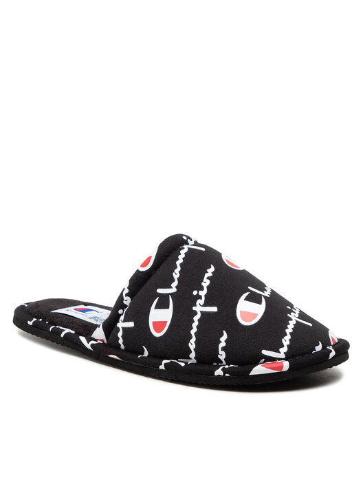 Pantuflas Champion Slide Sleepover Script S21762-CHA-KK001 Negro 