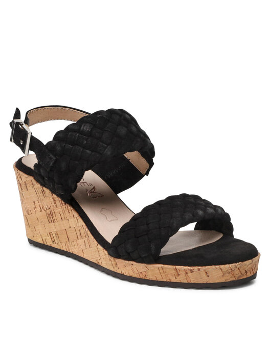 CAPRICE 9 9 28708 28, Sandali con Zeppa Donna, Cactus Suede, 36 EU