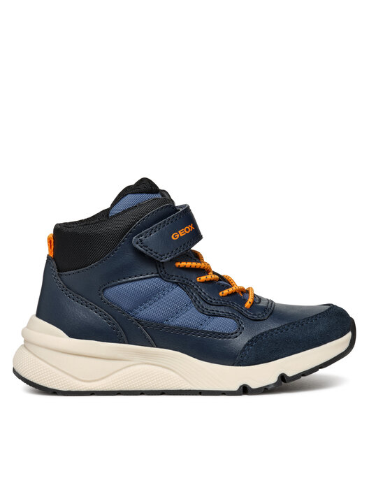 Baskets enfant GEOX J ROONER BOY B - Bleu - Lacets - Synthétique Bleu
