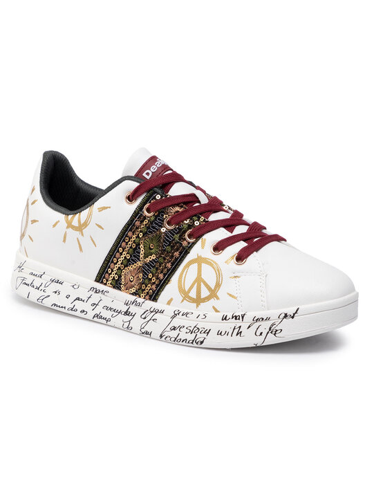 Sneakers Desigual Cosmic Exotic 19WSKP20 Bianco escarpe