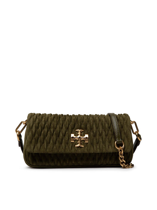 Handtasche Tory Burch Kira Suede Ruched Small Flap Shoulder Bag 139631 Grun eschuhe