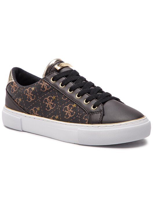 GUESS - Fl5hnsfal12 Sneakers Zeppa Pelle Oro Scarpe Donna Oro 41