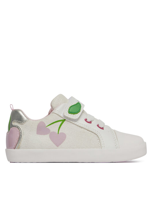 Geox Mädchen Sneaker Kilwi Girl D – Disney Kooperation, Veloursleder, Klettverschluss