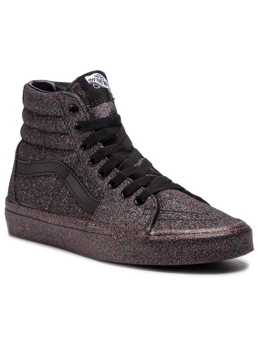 Black glitter high top vans online