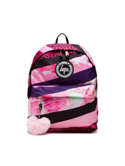 Rucksack HYPE Dark Pink Stripe Crest Backpack YVLR-653 Rosa | eschuhe.de