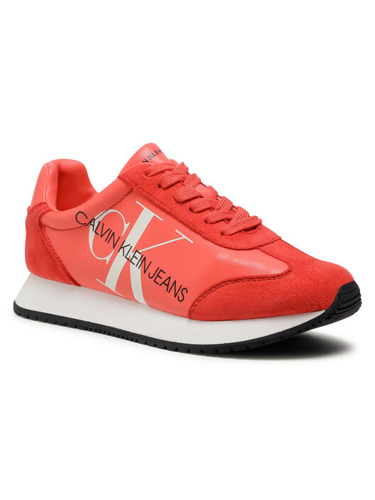 Damenschuhe Calvin Klein Sneaker Rot Damen SNEAKER FLACH RUNNER