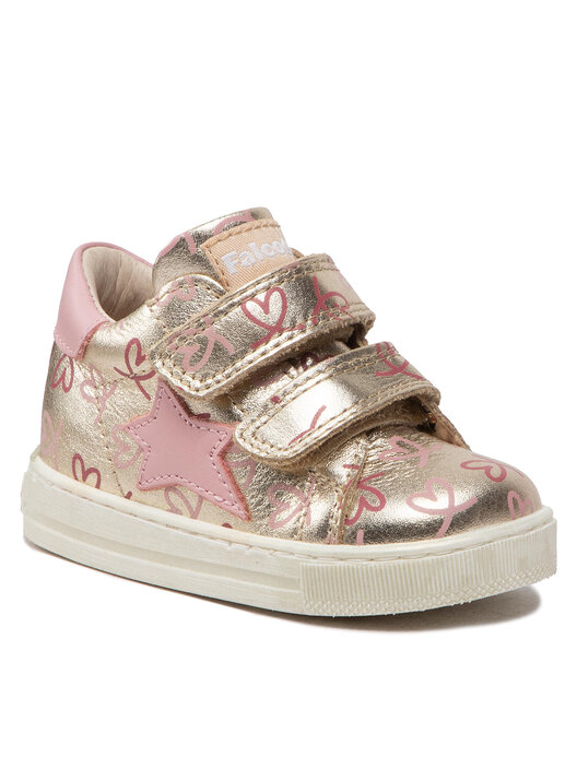 Sneakers Alla Caviglia In Pelle NATURINO, Con Decorazioni A Stella E Glitter, Chiusura Con Lacci E Zip Interna - Suola In Gomma