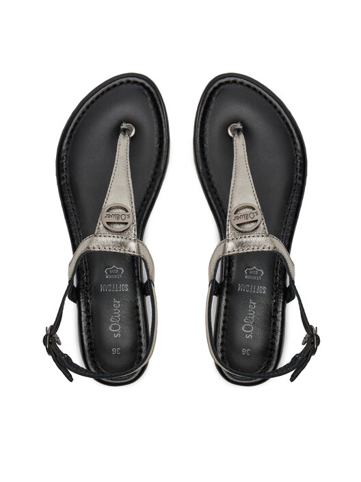 S.Oliver Mujer Sandalias Planas De Piel Verano Marrón (Coñac), 42 EU, Coñac, 27