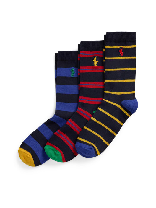 Lot de 3 paires de chaussettes hautes enfant Polo Ralph Lauren 444960172001 Multicolore chaussures