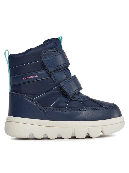Geox Kinder Snow Boots B WILLABOOM - Winterstiefel Für Jungen & Mädchen Navy/Off White