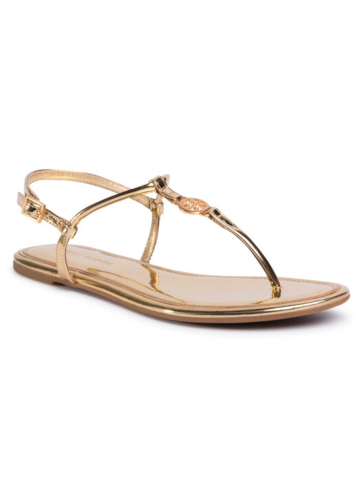 Sandalen Tory Burch Emmy Flat Sandal 65178 Goldfarben eschuhe
